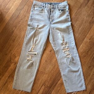 Wild Fable Light Blue Distressed Ankle Jeans Size 8